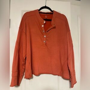 Free People Movement Button Up Sweatshirt